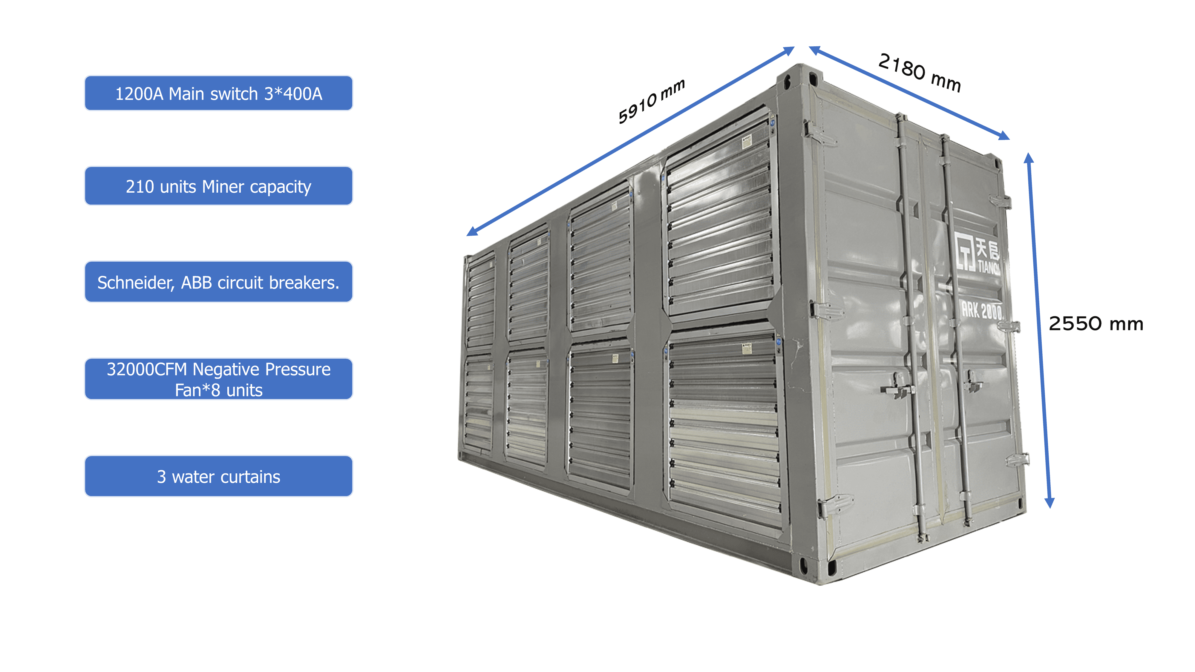 20ft mining containers